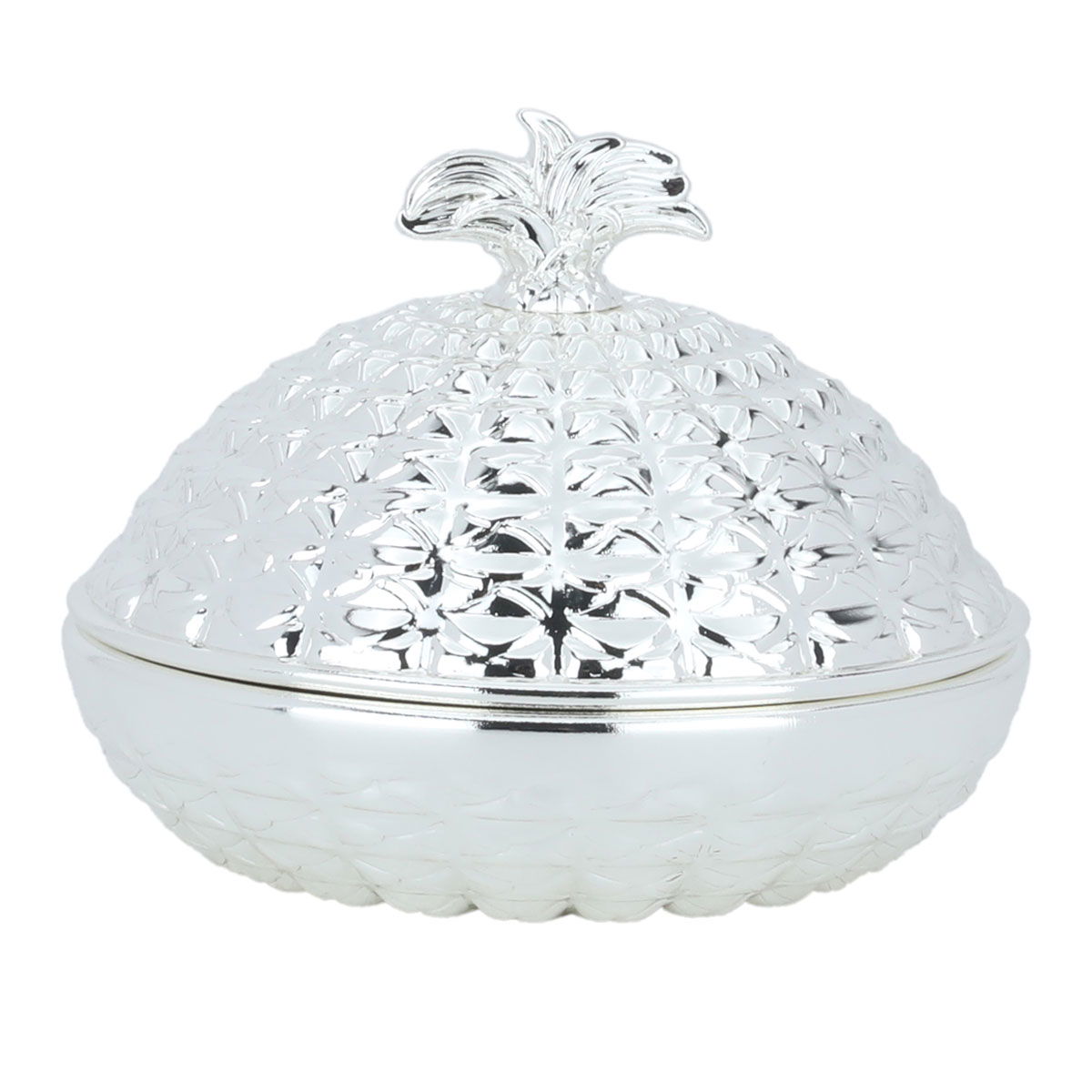 Al Saif Gallery steel date, round, with lid, 11 cm - silver product image