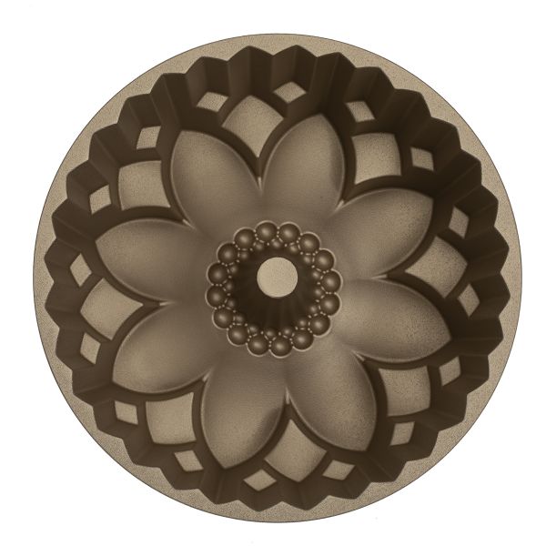 قالب كيك ألمنيوم روكي، 22×22×9.6 سم - ذهبي غامق product image 2