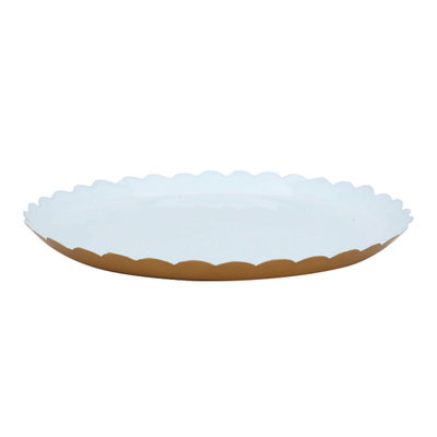 Al Saif Gallery steel tray, 24 x 24 x 2 cm, round, large - light grey product image 2