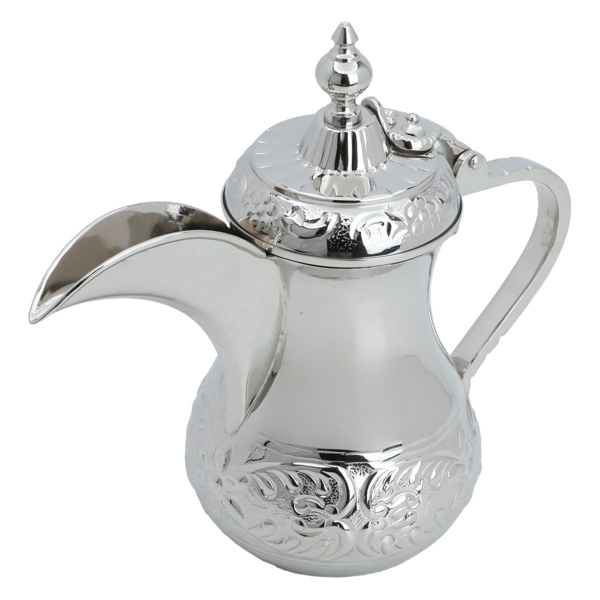 Al Saif Gallery Steel coffee Dallah, 23 x 12 cm, engraved - silver product image 2