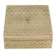 Al Saif Gallery Wooden Box, 17X17X7 cm - Gold product image 1