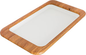 Tofaria SteelAl Saif Gallery, 49x39x3 cm, rectangle, wooden edge, large - white product image 2