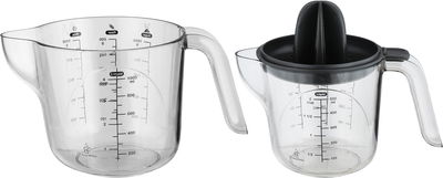 طقم اكواب قياس اكريليك السيف غاليري، قطعتين، 0.5/1 لتر، عصارة - رمادي شفاف product image 1