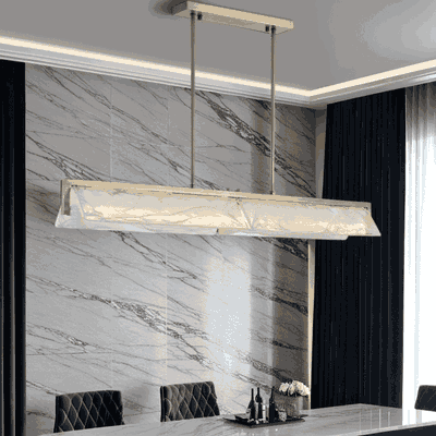 Norco Neoclassical Aluminum Acrylic Chandelier, 130x65 cm, 3000 Kelvin, 12W - Gold product image 3