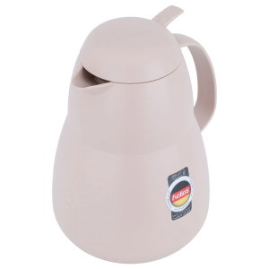 ترمس هيليوز، 1 لتر، حافظة داخلية زجاج حراري، ضغاط - بني فاتح product image 2