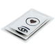 Al Saif Gallery Porcelain Serving Dish Set, Rectangular, Eye and Heart Design, 3 Pieces - White product image 1