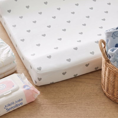 Fun Moment Baby changing pad, waterproof sponge - off-white gray product image 2