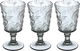 Al Saif Gallery glass cups set, 3 pieces - transparent grey product image 1
