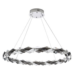 Modern circular Meshkati chandelier, Kelvin LED, 3000, circular 80 cm - silver gray crystal product image 2