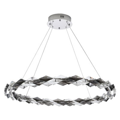 Modern circular Meshkati chandelier, Kelvin LED, 3000, circular 80 cm - silver gray crystal product image 2