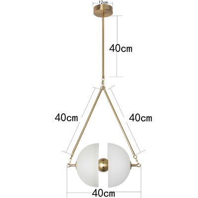 ثريا معلقة مودرن مشكاتي، 3000 كلفن، 120واط، ألومنيوم زجاج - نحاسي product image 4