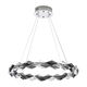 Meshkati Modern chandelier, LED, 3000 Kelvin, circular, 60 cm, steel crystal - silver gray crystal product image 3