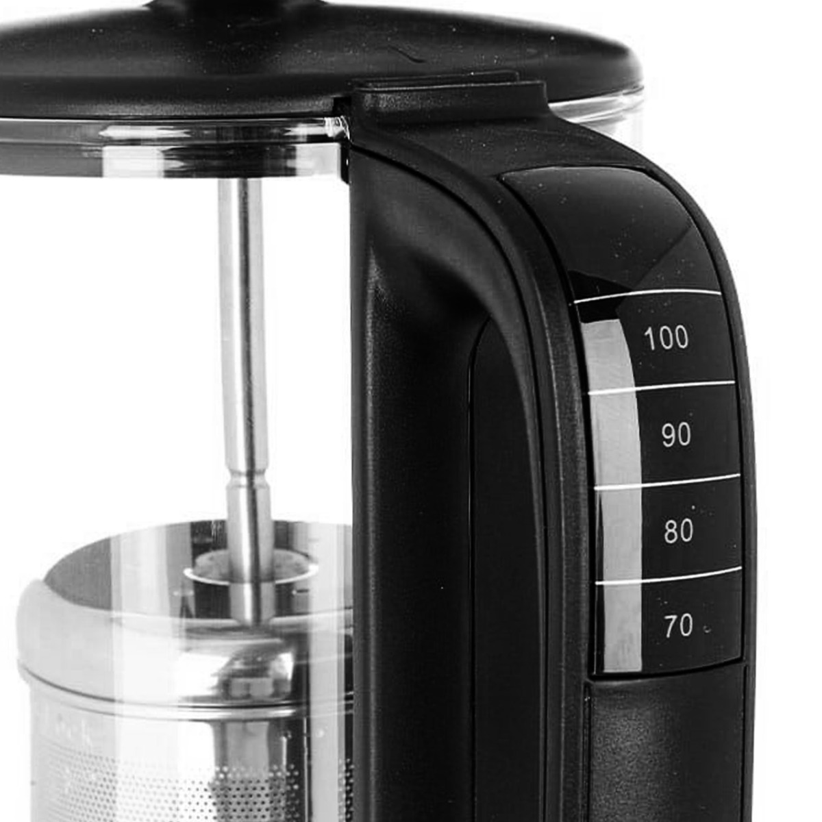 غلاية ومحضر شاي إديسون، أستيل، زجاج، 0.5 لتر، 1100 واط - أسود product image 1