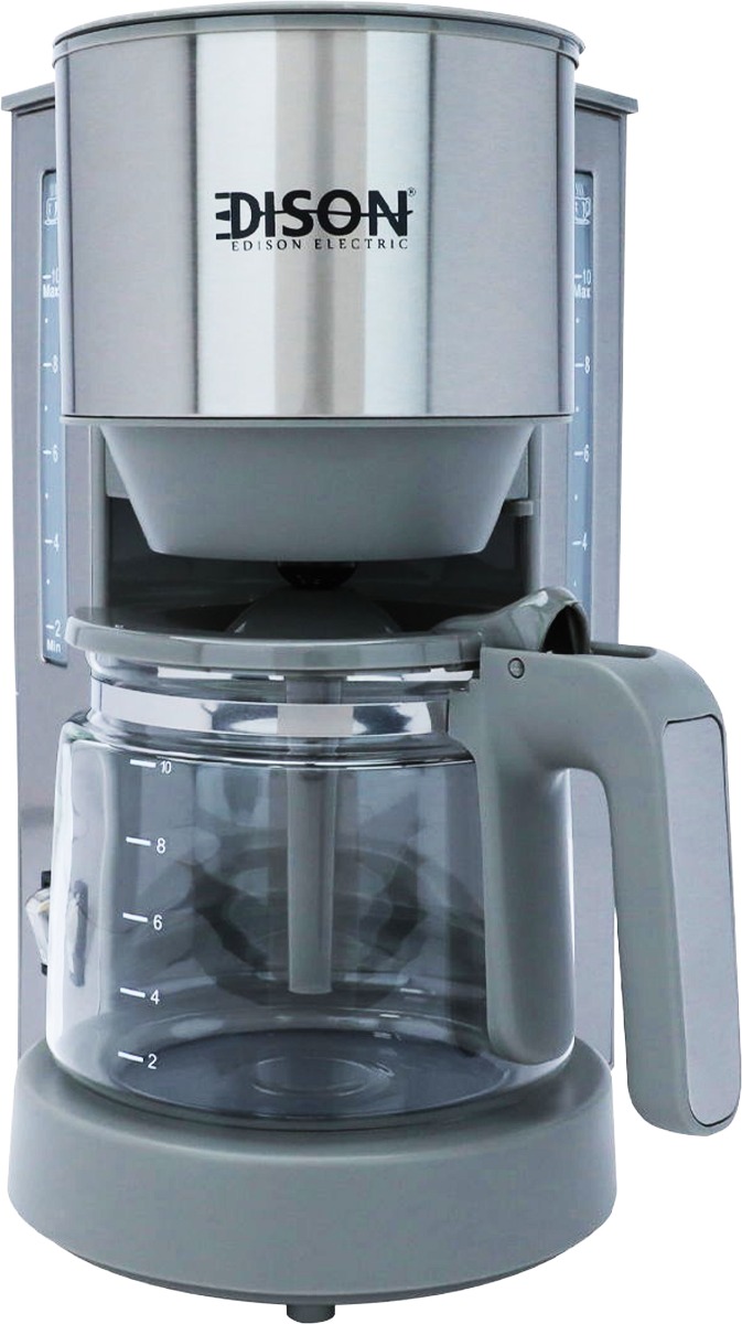 ماكينة قهوة إديسون، 1.25 لتر، 870-730 واط - رمادي فاتح product image