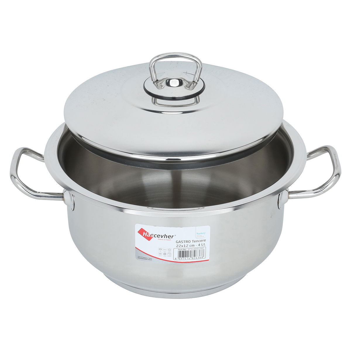 Al Saif Gallery steel pot, 22 x 12 cm - silver product image 2