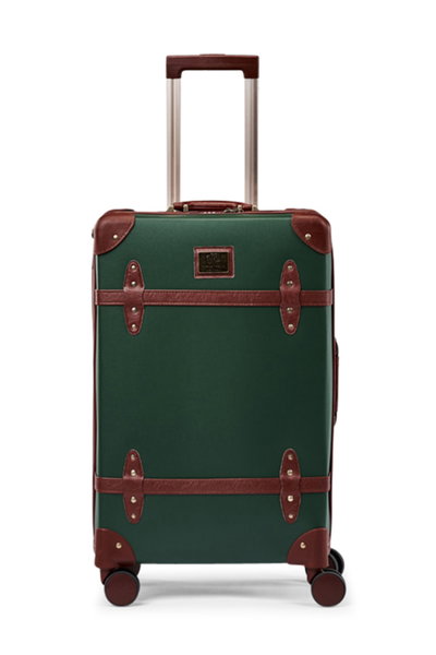 طقم حقيبة سفر جلد صناعي ليمرا، 4 مقاسات، 4 عجلات، زاوية 360 درجة، LMA-7057 - اخضر بني product image 5