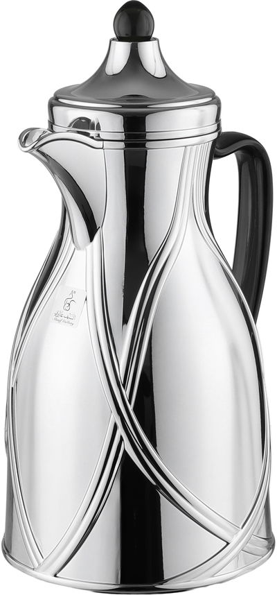 طقم ترامس طيف السيف غاليري، 0.7 / 1 لتر، 2 قطعة، خامة داخلية زجاج، يد أسود، غطاء ضغاط - فضي لامع product image 9