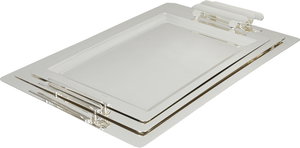 طقم طوفريات ستانلس استيل السيف غاليري، 3 قطع، مستطيل، يد فضي - فضي product image