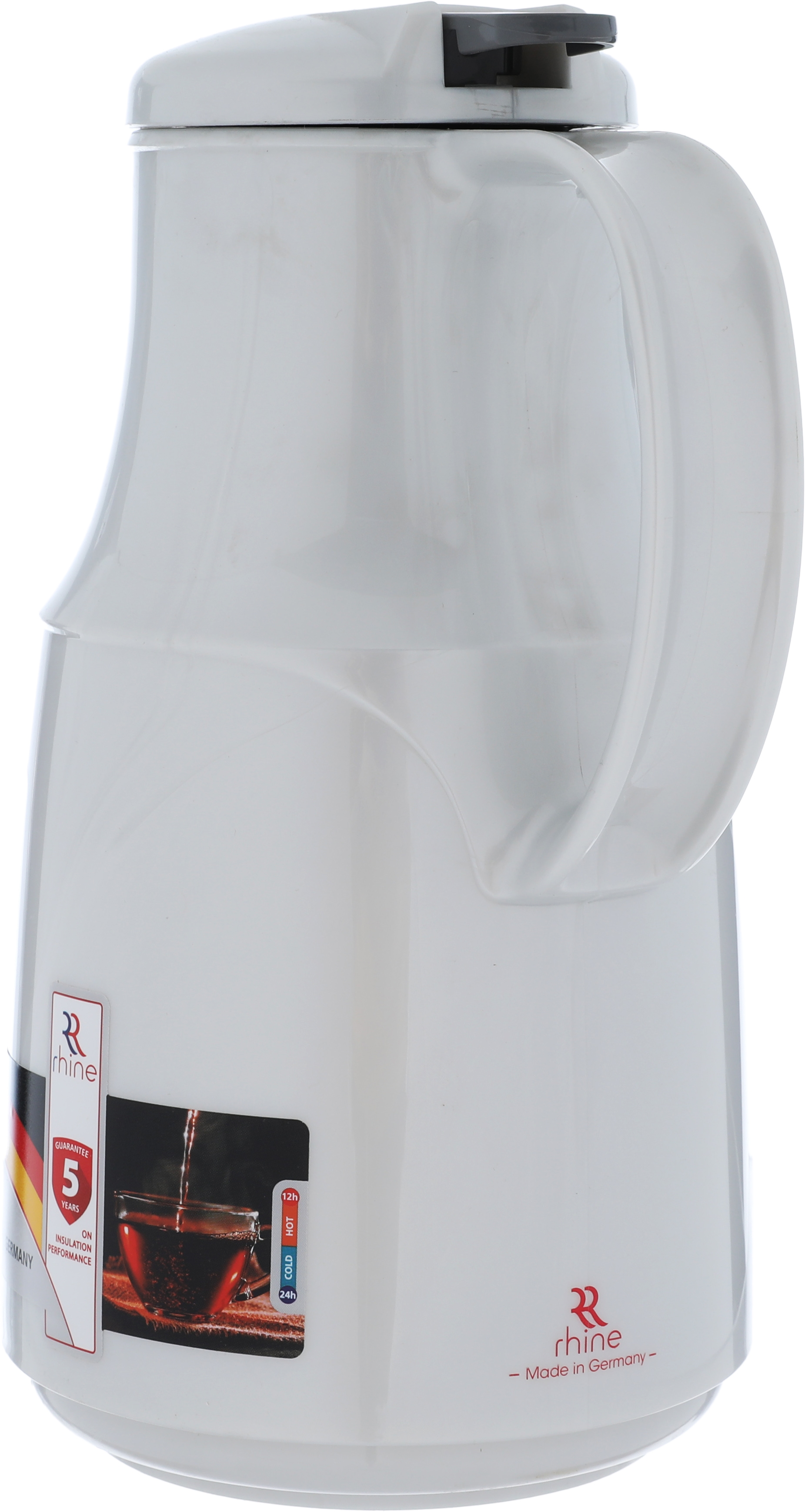 Alrhine Marcotec thermos, 1 liter, compressor, glass inner container, plastic outer shell - silver product image 4