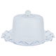 Al Saif Gallery Cake Plate With Plastic Cover, 28X28X13 Cm - White product image 1