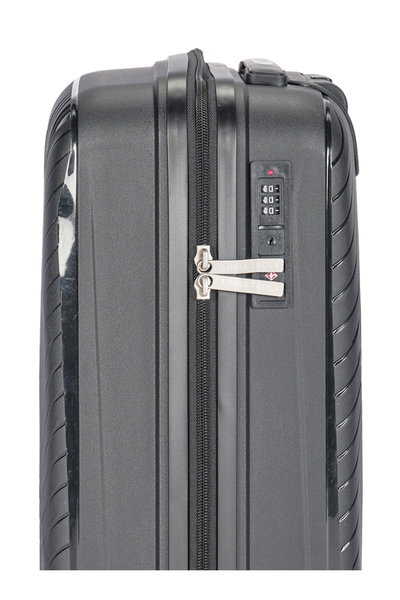 طقم شنط سفر بولي بروبيلين ليمرا، 3 مقاسات، 4 عجلات، بزاوية 360 درجة، LMA-PP522 - رمادي غامق product image 5