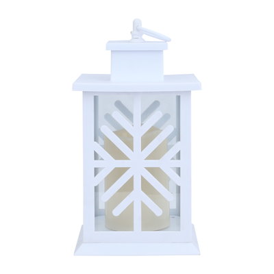 فانوس بشمعة رواد العائلة، 13x13x20 سم - ابيض product image 3