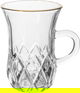 طقم بيالات شاي بيد زجاج ماكس جلاس، خط ذهبي 6 قطع - شفاف product image 2