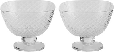 Al Saif Gallery Glass Serving Set, 10x10x8.3 cm, 2 pieces, base - clear product image 1