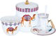 Al Saif Gallery Tarhal Glass + Porcelain Tea and Coffee Serving Set, 180+65 ml, 26 Pieces - Transparent product image 1
