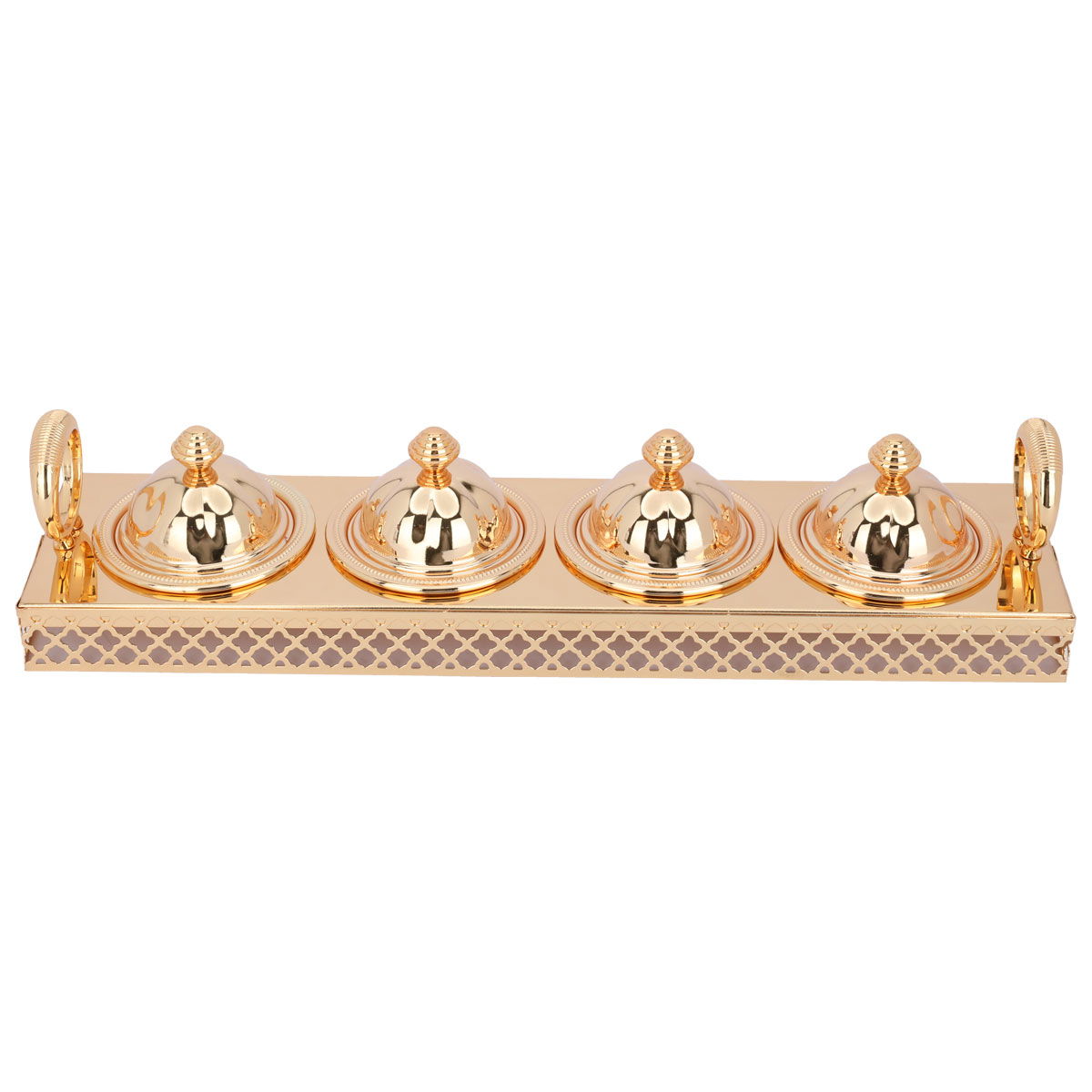 Al Saif Gallery Dates Set with Toferia Steel, 5 Pieces, 46x11x4 cm - Gold product image