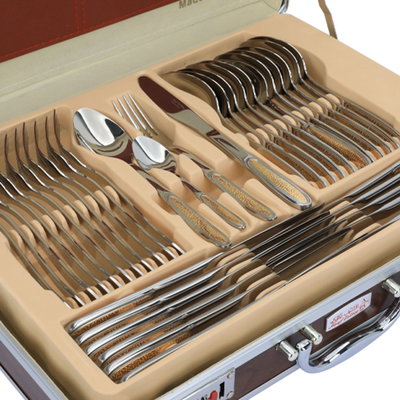 شنطة ملاعق استيل السيف غاليري، 72 قطعة - فضي ذهبي product image 4