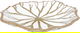 صحن حلا زجاج السيف غاليري، 20×20×3 سم، دائري، نقش ذهبي، صغير - شفاف product image 1