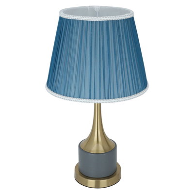 أبجورة بورسلان إديسون، بقاعدة رمادي بذهبي - أزرق product image 2