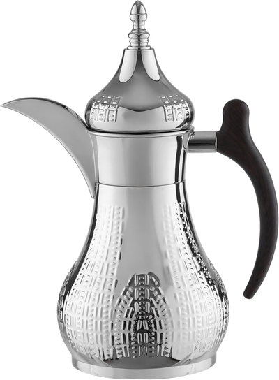 Al Saif Gallery Haila Steel Thermos, 700 ml, wooden handle - silver product image 2