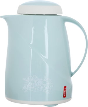 Helios thermos, rose pattern, 0.3 litres, thermal glass inner container, plastic outer shell - green product image 2