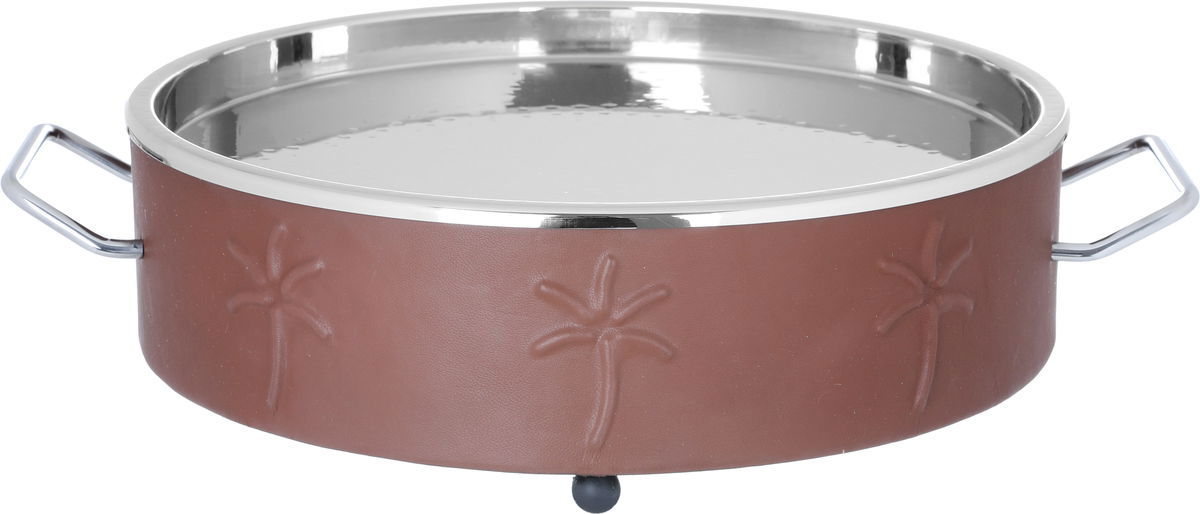 Al Saif Gallery Steel Food Warmer, 14 x 36 x 44 cm, with double bowl - brown product image