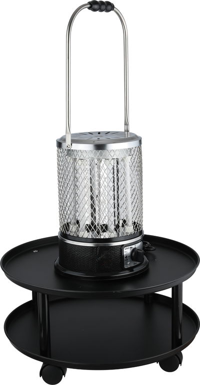 دفاية كهربائية جي اف سي برو، 650/2000 واط، 6 شمعات، 3 اعدادات تحكم، GVCHT-1503R - اسود فضي product image 3