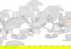طقم سفرة بورسلان السيف غاليري، 66 قطعة - ابيض product image 1
