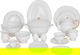 طقم سفرة بورسلان السيف غاليري، 66 قطعة - ابيض product image 1