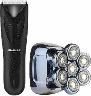 مجموعة ماكينة حلاقة للجسم والشعر شنب، شحن type-c لمدة ساعتين، أمشاط توجيه، شاشة LED، قاعدة، شنطة، 4 أمشاط، 5 رؤوس، عمر البطارية 90 دقيقة، SH2278 - أسود فضي product image