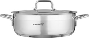 طقم قدور ستانلس استيل كوركماز الفا، 14 قطعة - فضي product image 2