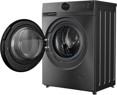 Midea MF200W120W1TSA Front Load Washing Machine, 12 kg, 14 Programs, Twin Tub, Inverter - Dark Gray product image 2
