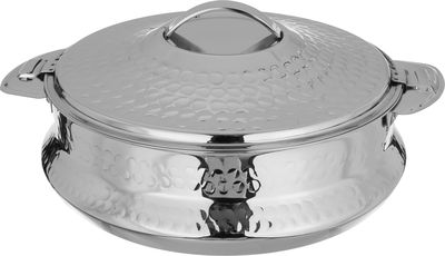 حافظة طعام استيل ماكسيما، 2 لتر، منقوشة - فضي product image 1