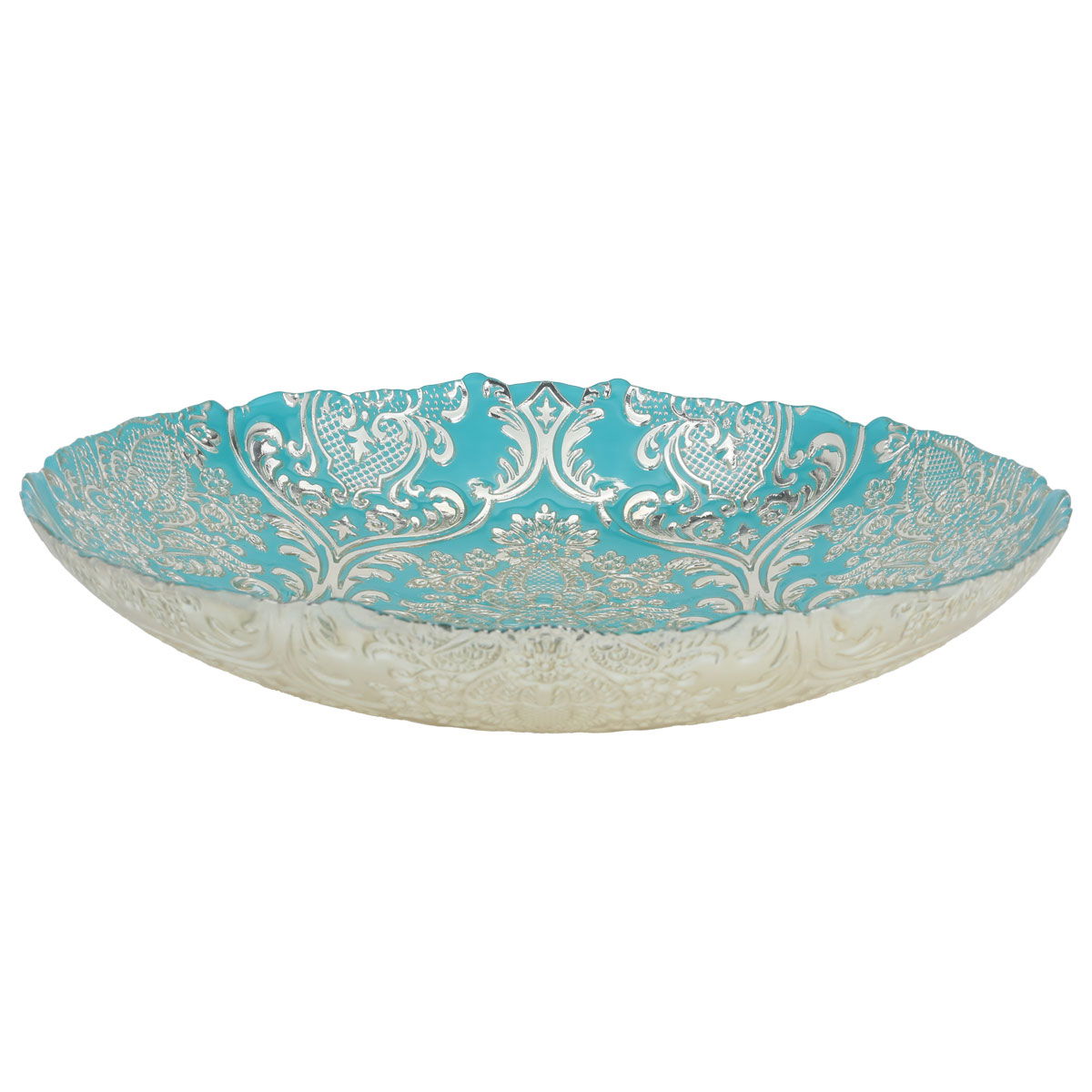 Al Saif Gallery Glass Serving Plate, 40X40X10 Cm - Turquoise product image 1