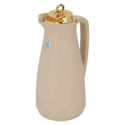 ترمس تايملس، حافظة داخلية زجاج حراري، 1 لتر، ضغاط - بيج product image 3