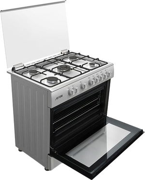 فرن غاز ارو، 60×90سم، 5 شعلات، RO-9060GSKS-CF - فضي product image