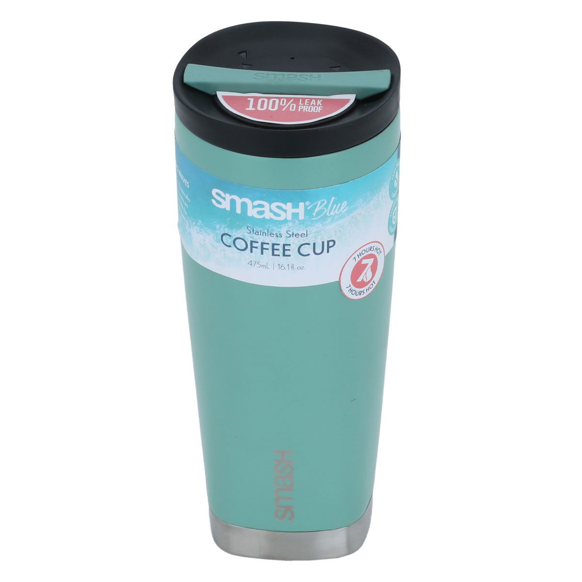 Al Saif Gallery steel cup, 475 ml, lid - green product image 2