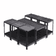طقم طاولات خشب MDF و معدن، 7 قطع - رمادى اسود product image 3