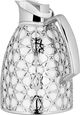 Al Saif Gallery Andalusia thermos set, 0.75/1 liter, Islamic pattern, glass inner case, plastic outer case - white and silver product image 3