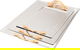 Al Saif Gallery steel topper set, rectangular, 3 pieces - silver product image 1